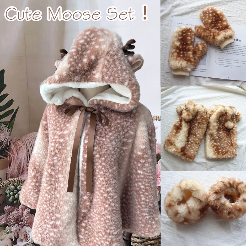 Winter Clothing Ideas - Mantello natalizio a pois con cervo