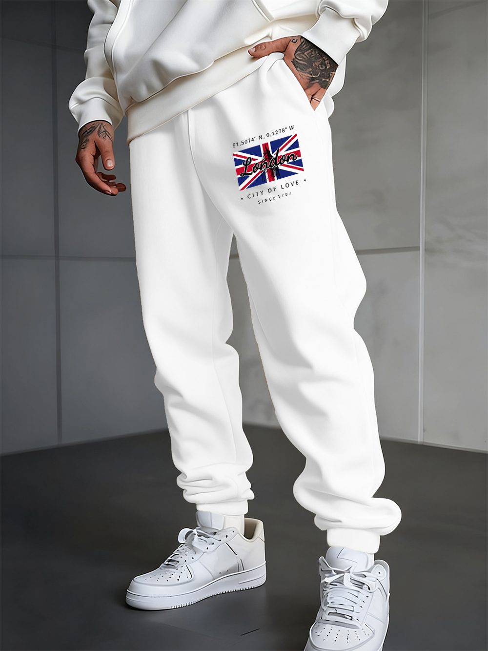 Winter Clothing London - London City Of Love Flagprinting Pantaloni