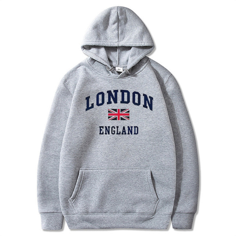 Winter Clothing London - Felpa con Cappuccio London England per
