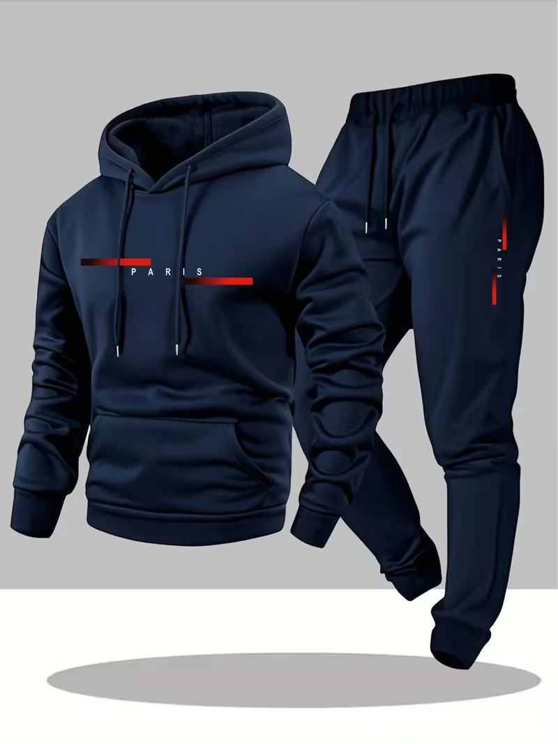 Warm Winter Clothing - Set Trendy da Uomo con Stampa