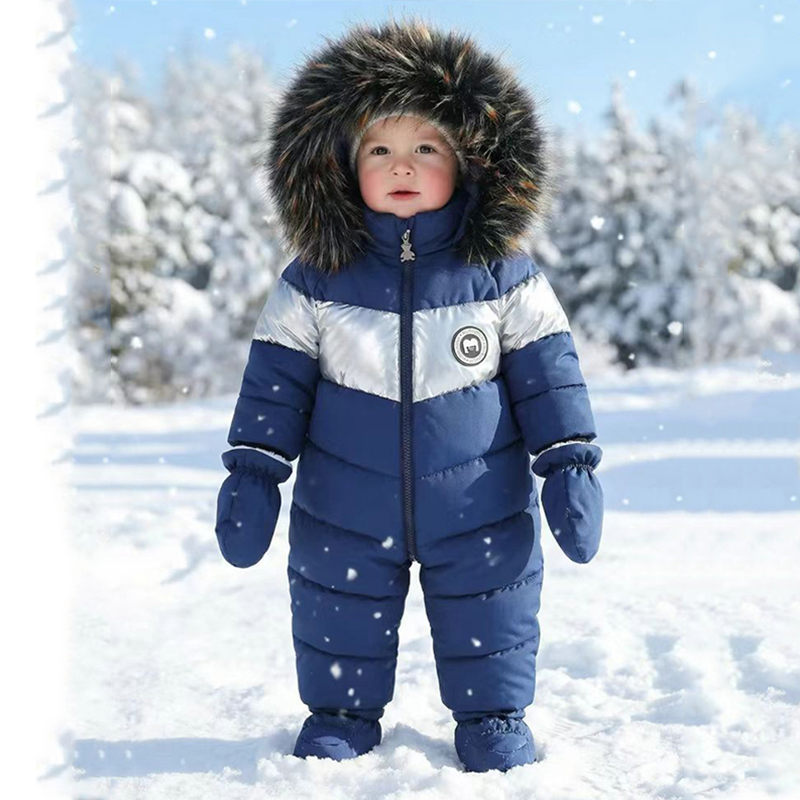 Winter Clothing For Toddlers - Tutina Invernale per Neonati con Guanti,