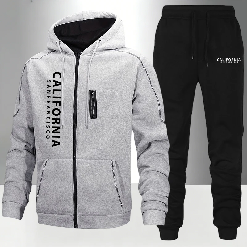 Winter Clothing Essentials - Tuta da Uomo Casual con Cappuccio