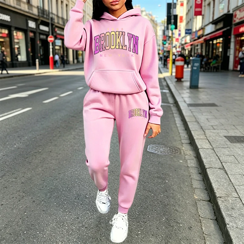 Clothing Style Winter - Completi casual da donna, felpa con