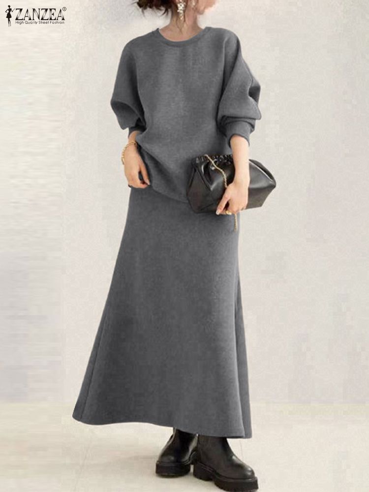 Winter Clothing Korean - ZANZEA Donna Autunno Pullover Felpa e